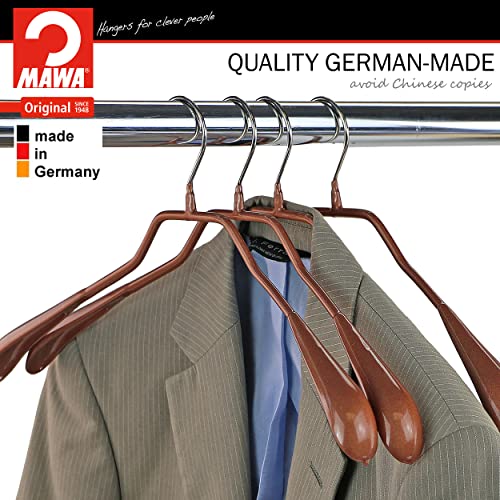 Mawa by Reston Lloyd BodyForm Series Non-Slip Space-Saving Clothes Hanger for Jackets, Suits and Coats, 16-1/2
