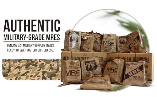 US MRE Emergency Meals - 6-Pack Meals Ready to Eat Military Rations - Case of 6 Military Rations - Assorted Flavored 2026 Inspection Dates