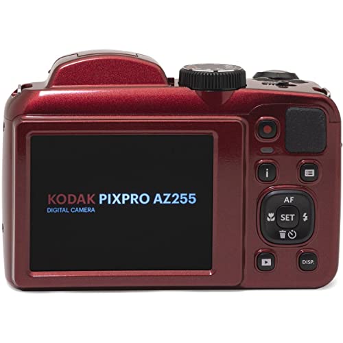 KODAK PIXPRO AZ255-RD 16MP Digital Camera 25X Optical Zoom 24mm Wide Angle Lens Optical Image Stabilization 1080P Full HD Video 3