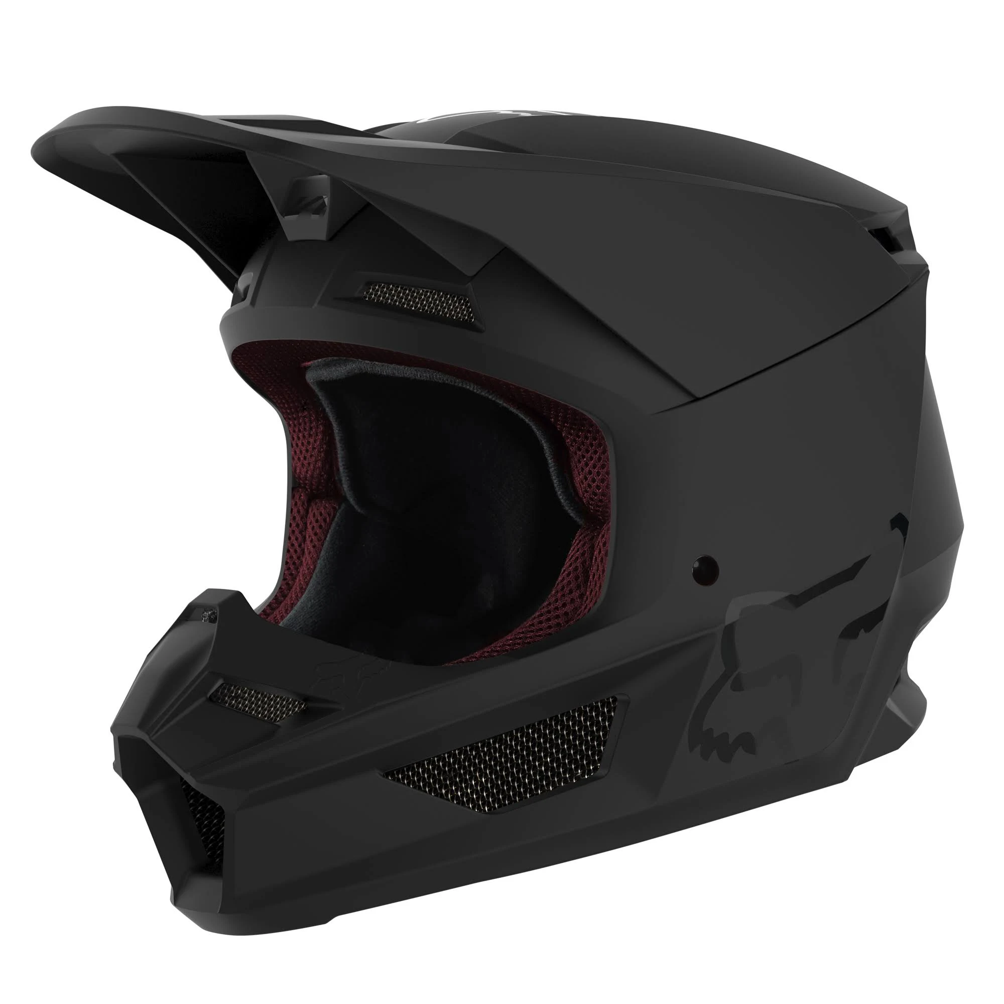 Fox Racing Youth V1 Matte Black Helmet Large / Matte Black