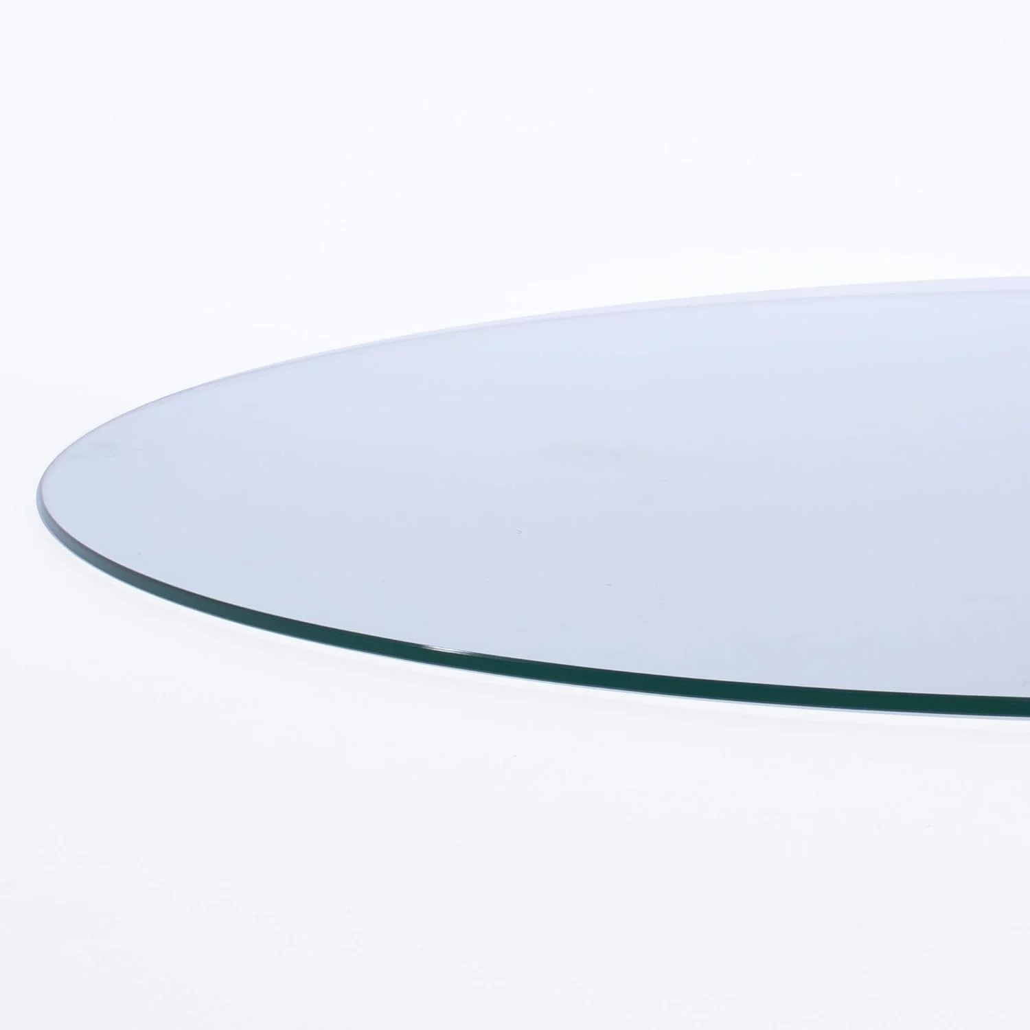LLBIULife 27" Round 1/4" Thick Tempered Clear Glass Table Top with  Polished Edge