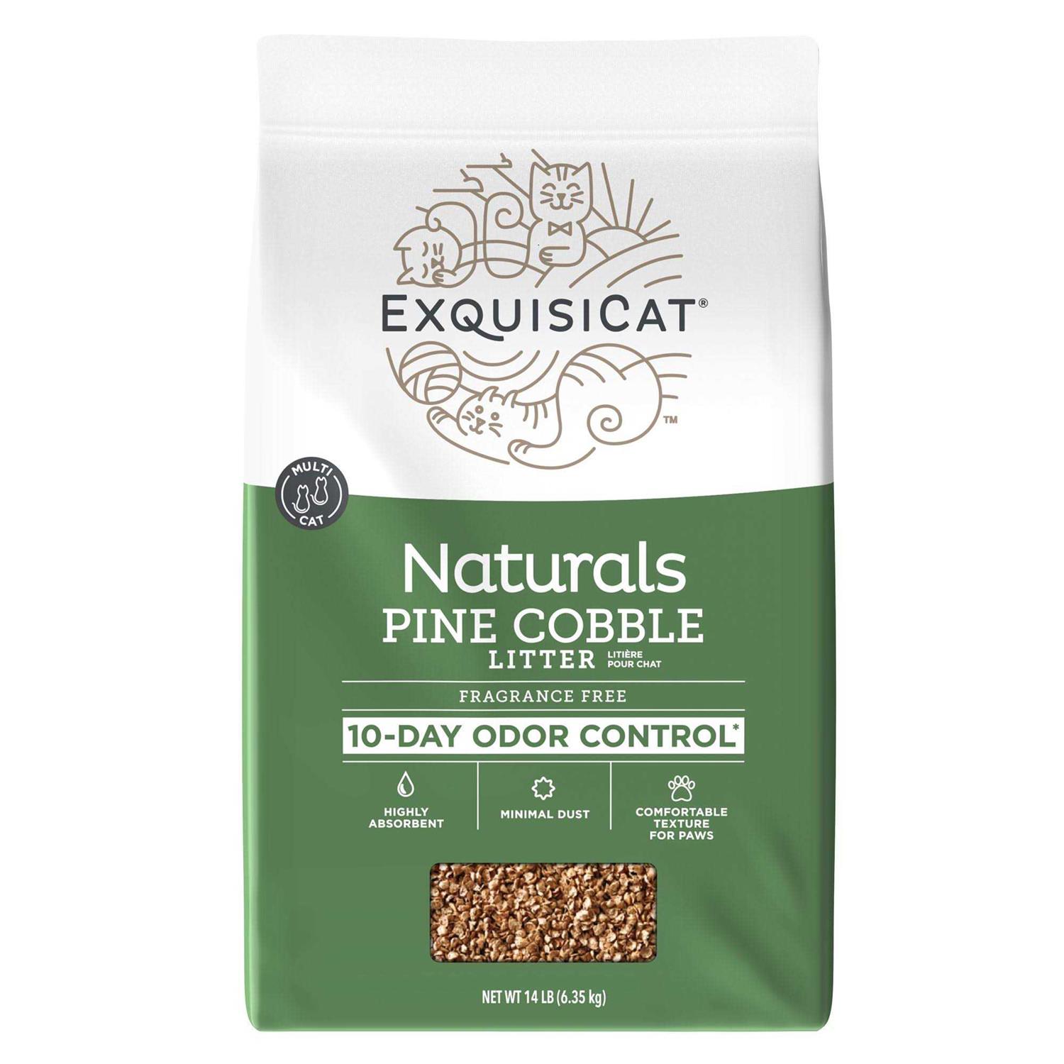 ExquisiCat Naturals Pine Cobble Cat Litter - Pet Supplies online store