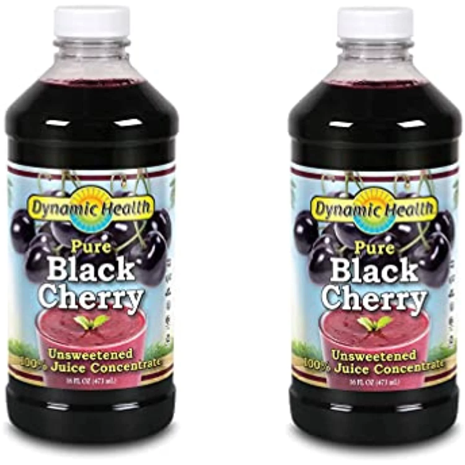 Dynamic Health Products Black Cherry Juice Concentrate, 16 Ounce (2 Pack)