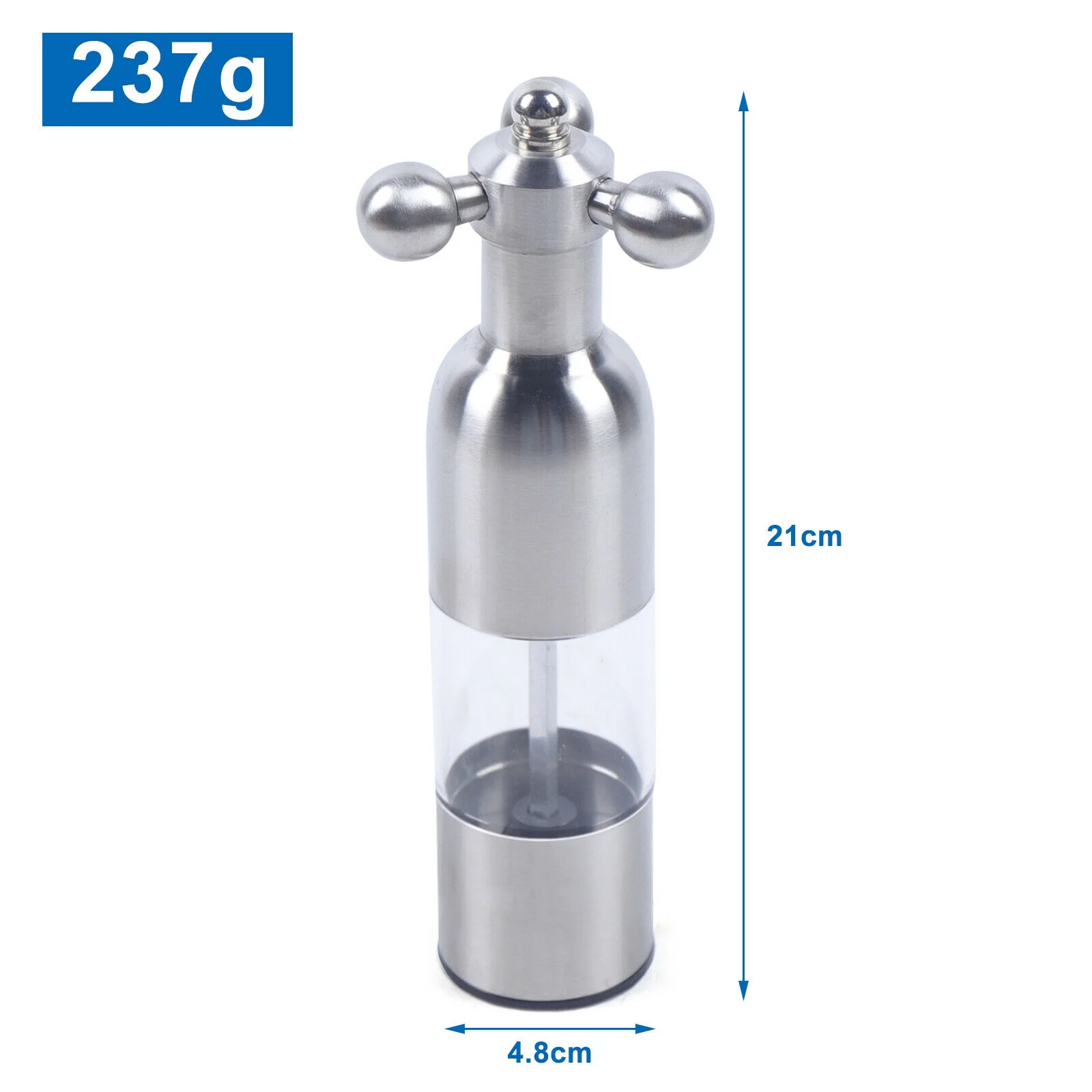 Kitchen Manual Salt Pepper Spice Sauce Grinder Stainless Steel Core Mill Muller
