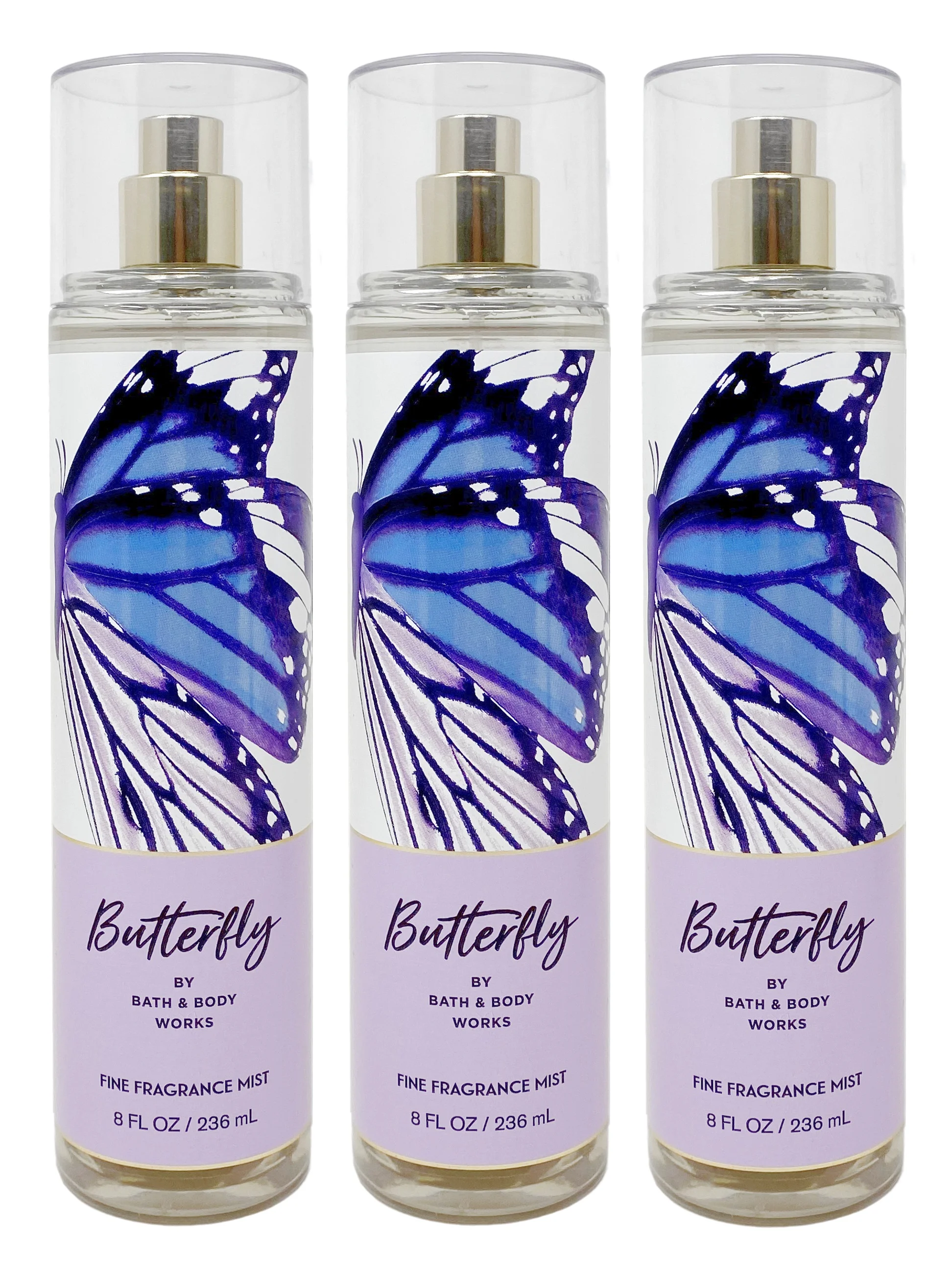 Bath and Body Works Butterfly - 3 Pack of Fine Fragrance Mist Bundle
