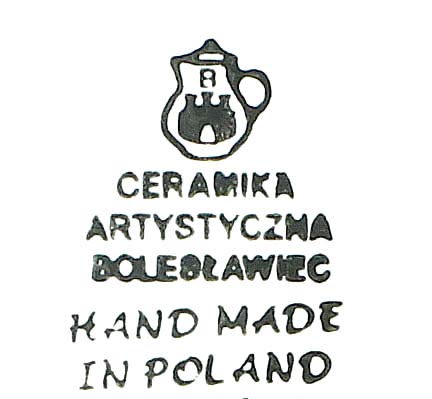 Blue Rose Polish Pottery Peacock Swirl Large Coffee Mug