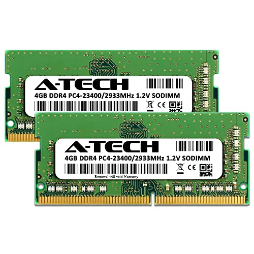 A-Tech 128GB Kit (4x32GB) DDR4 2933MHz PC4-23400 (PC4-2933Y) CL21 SODIMM 2Rx8 1.2V Non-ECC SO-DIMM 260-Pin Laptop, Notebook Computer RAM Memory Upgrade Modules