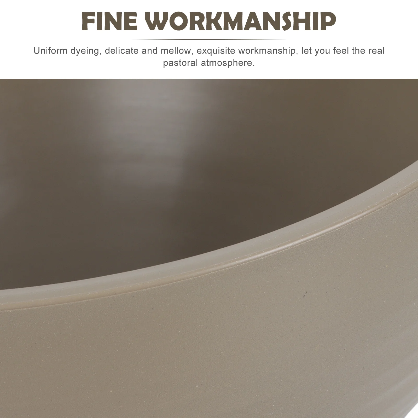 Terrarium Faux Stone Flower Pot Flower Plant Pots 30x16.9cm Khaki