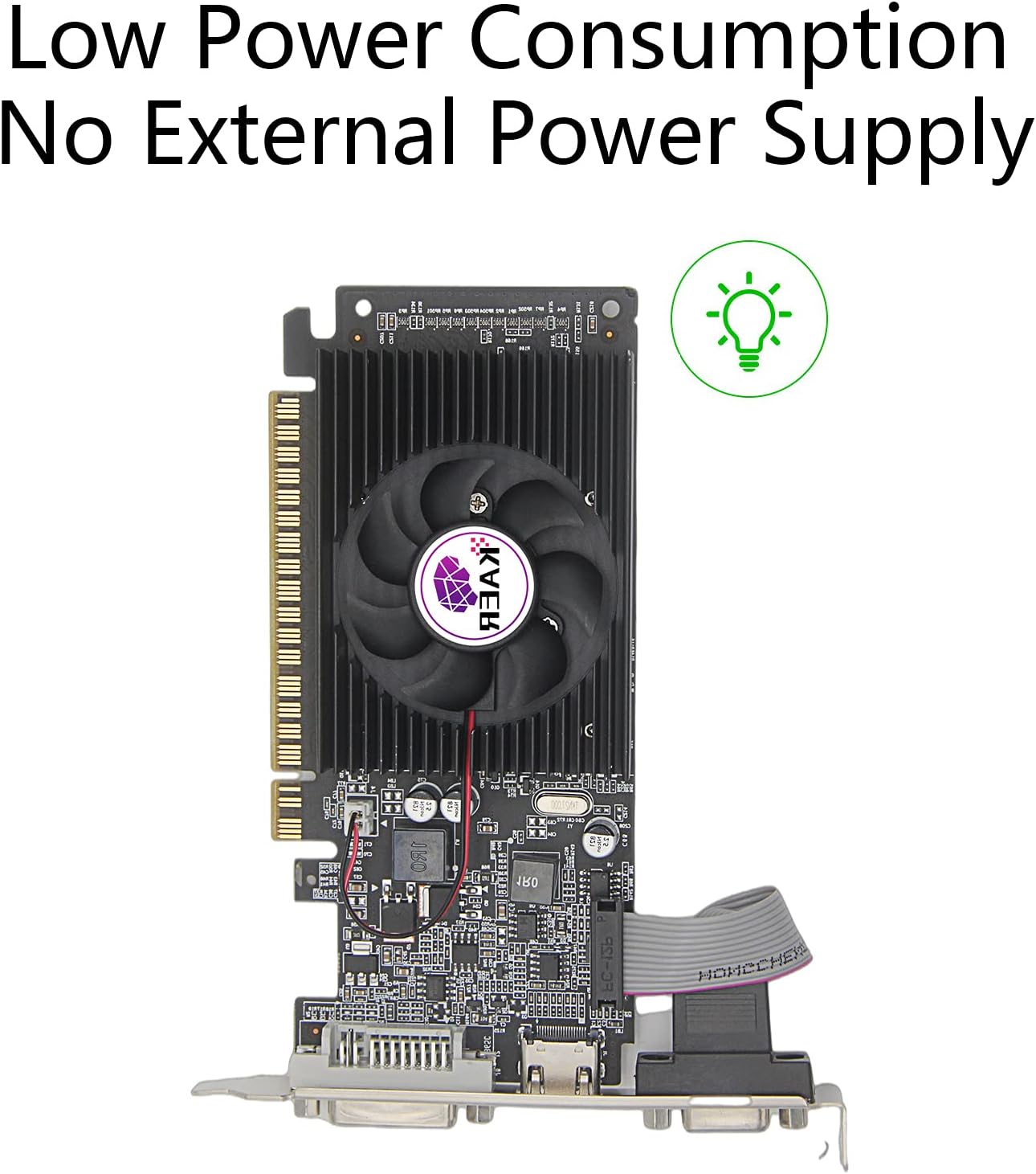 KAER AMD Radeon RX 550 Computer Graphics Card 4GB, GDDR5, 128 Bit, DirectX 12, PCI Express 3.0, DP HDMI DVI-D, Desktop Gaming Video Card, Computer GPU