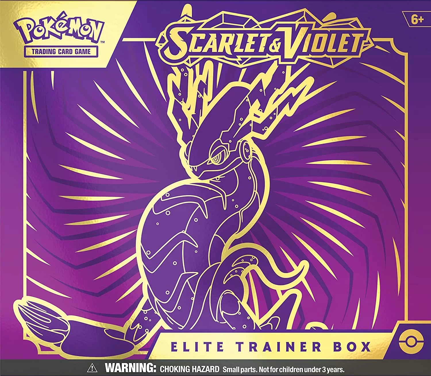 Pokemon TCG Miraidon Purple Elite Trainer Box Scarlet & Violet Booster Packs