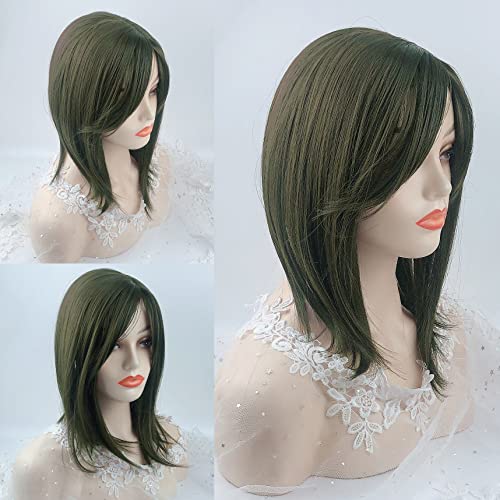 Seamless Straight Head Top Hairpiece Free Part Clip in Topper With Side Part Bangs (Black Brown)