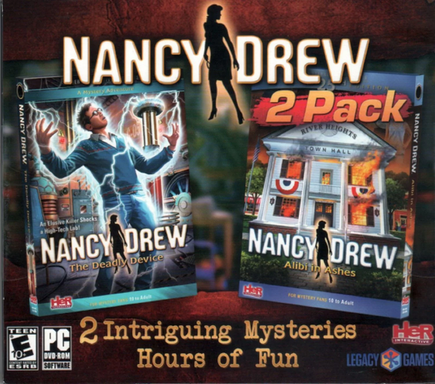Legacy Games Nancy Drew ALIBI IN ASHES + THE DEADLY DEVICE, PC