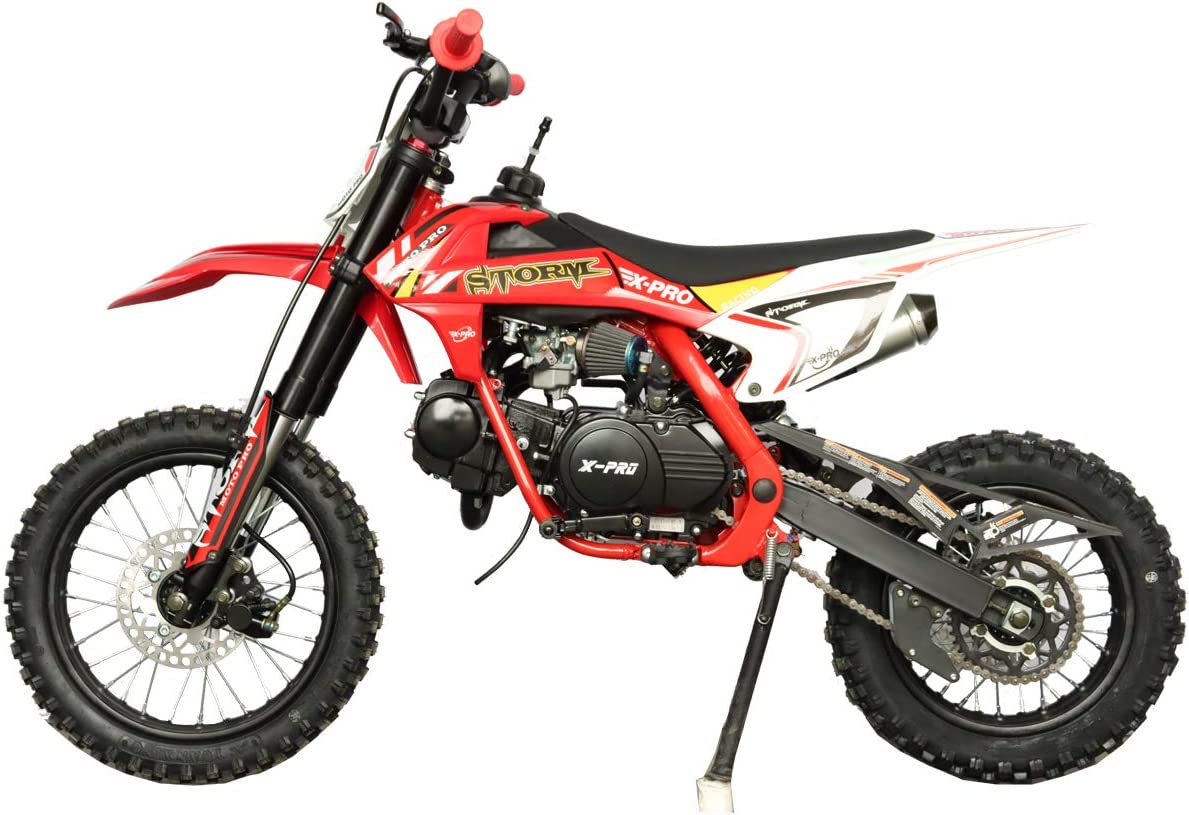 X-Pro Brand New 125cc Pit Dirt Bike, 4-Speed Manual Transmission Kick Start 14