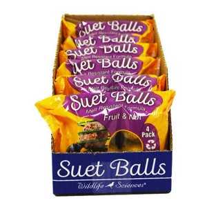 Wildlife Sciences Fruit & Nut Suet Balls Wild Bird Food, 6 count - Pet Supplies online store