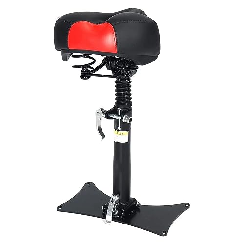 Electric Scooter Seat 45-60 cm Height Adjustable, Leather Saddle with Shock Absorption, Foldable Folding Removable Seat 10/11 inch Electric Scooters