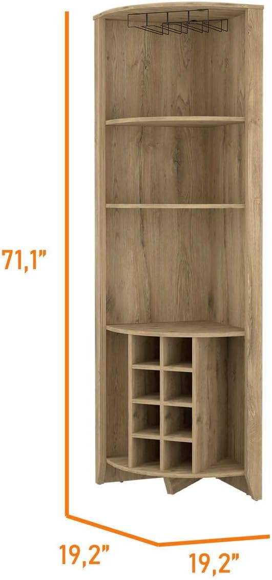 Boahaus Stanley Bar Cabinet (Macadamia)