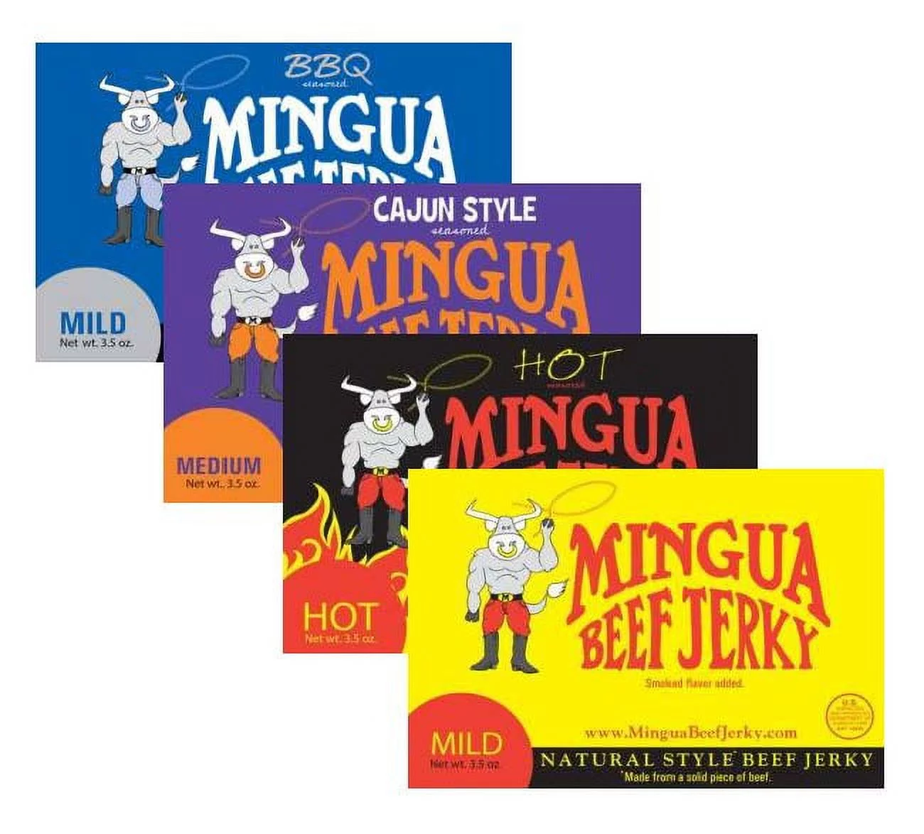 Mingua Beef Jerky - Sampler Pack - 14.0 oz
