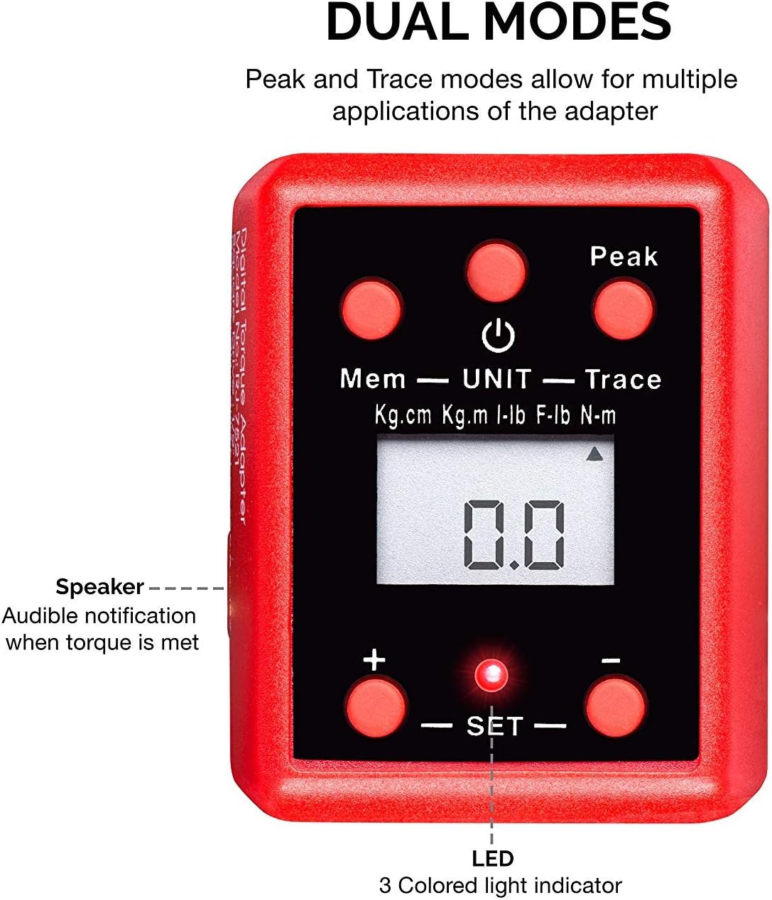 Neiko 20741A Digital Torque Adapter, 1/2