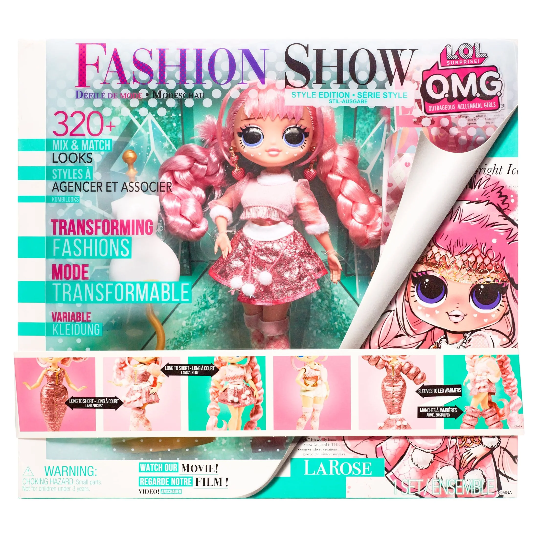 LOL Surprise OMG Fashion Show Style Edition LaRose Fashion Doll w/ 320+ Fashion Looks - Radiant Selections