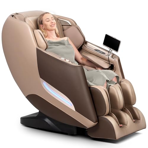 Massage Chair, 3D Massage Chair Full Body, Zero Gravity Shiatsu Recliner W/Heating, SL Track, Wireless Charger, Bluetooth Speaker, Foot Rollers, 12 Auto Modes Air Compression