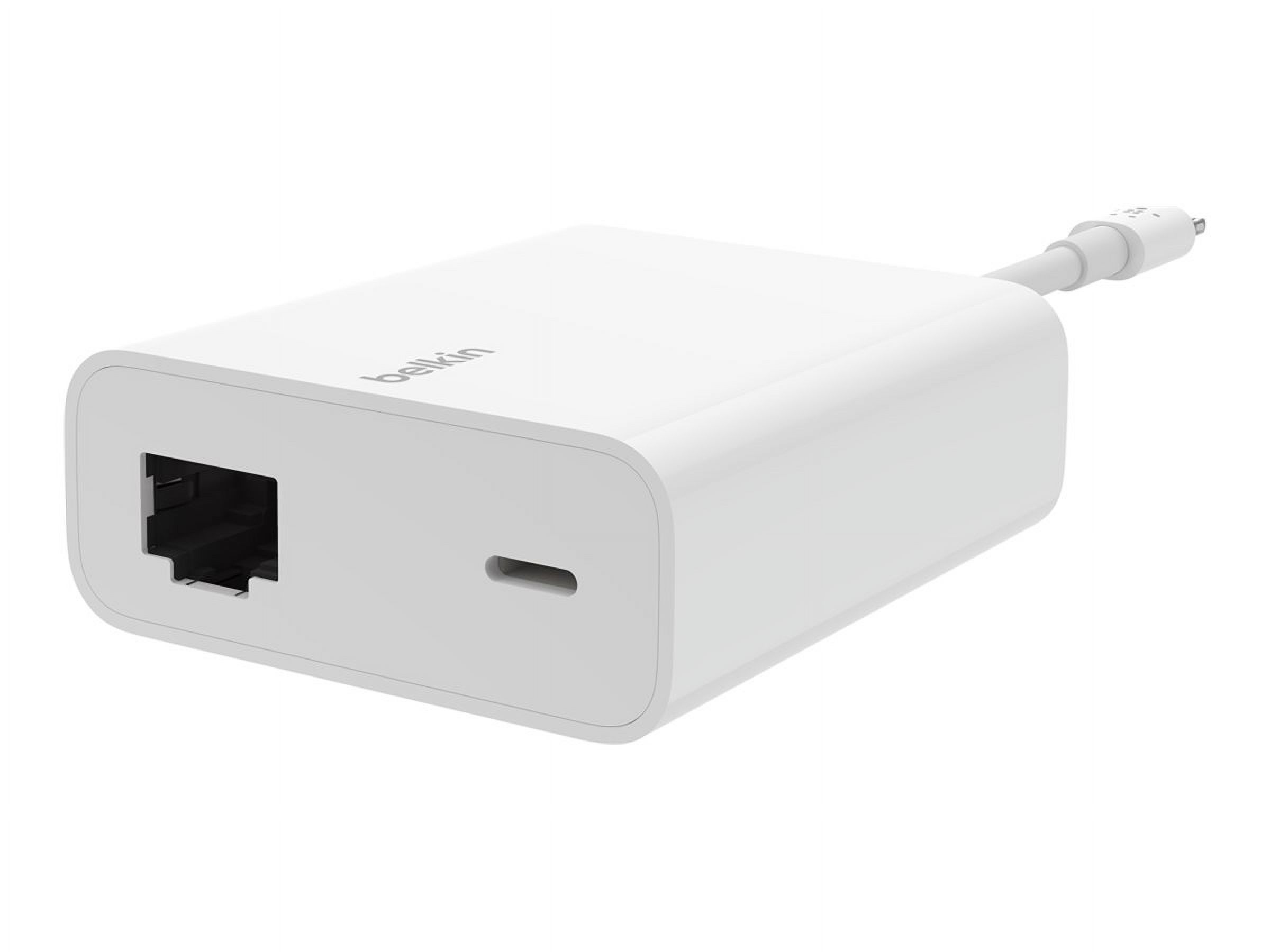 Belkin - Network adapter - Lightning - Gigabit Ethernet (PoE) x 1 - for Apple 10.5-inch iPad Pro; 12.9-inch iPad Pro; 9.7-inch iPad; 9.7-inch iPad Pro; iPad Air 2