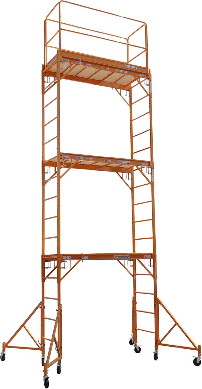 CBM Scaffold Multipurpose 18ft. Maxi Square Triple Baker-Style Scaffold Tower Package - 1,000-Lb. Capacity, Model# 3MFS
