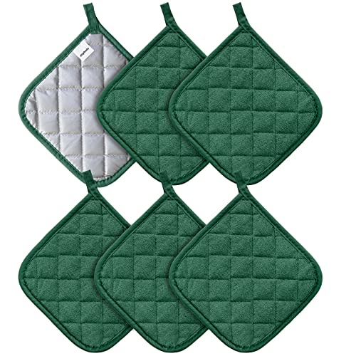 Joyhalo 6 Pack Pot Holders for Kitchen Heat Resistant Pot Holders Sets Oven Hot Pads Terry Cloth Pot Holders for Cooking Baking
