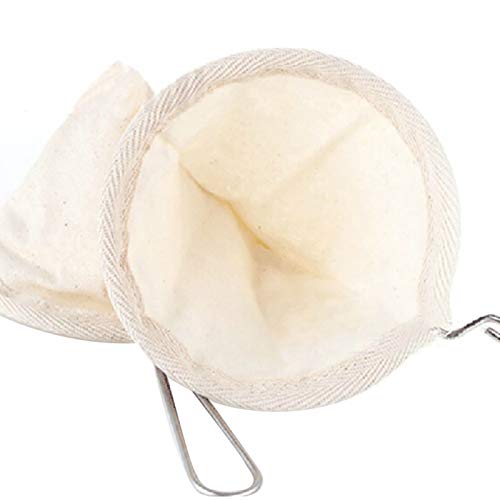 Reusable Coffee Mesh Filter Bag With Stainless Steel Handle Cloth Strainer