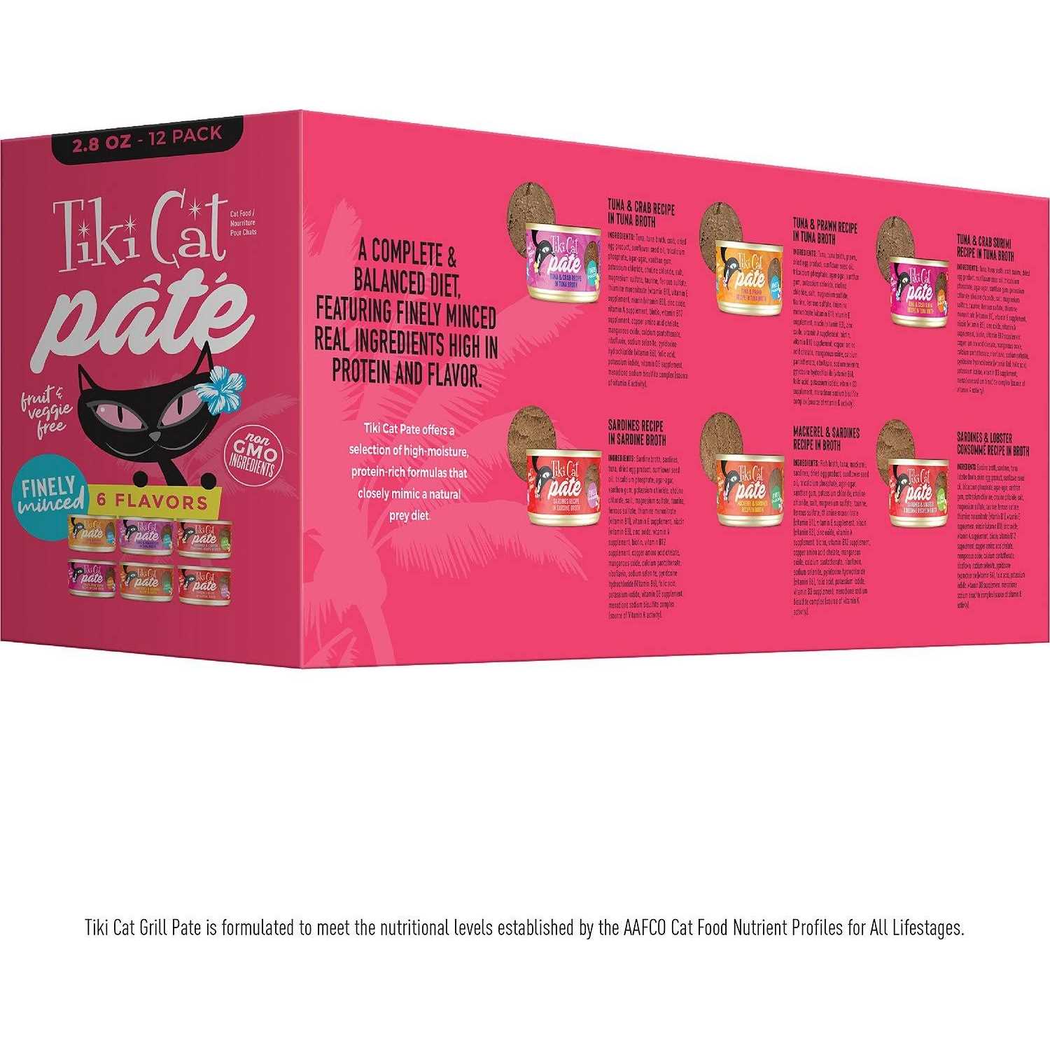 Tiki Cat Grill Pate Variety Pack Wet Cat Food - Pet Supplies online store