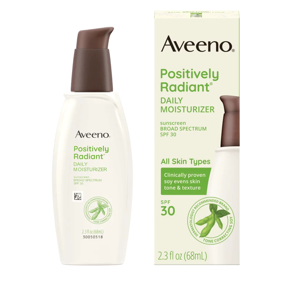 Aveeno Positively Radiant Daily Facial Moisturizer, Broad Spectrum SPF 30, 2.5 fl. oz