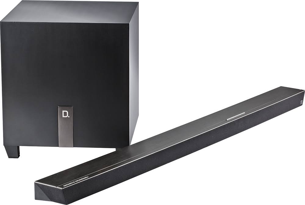 Definitive Technology Wireless Multi Room System Series W Studio Micro Sound Bar System - 3.1 Channel - 146W RMS - Wireless - Bl