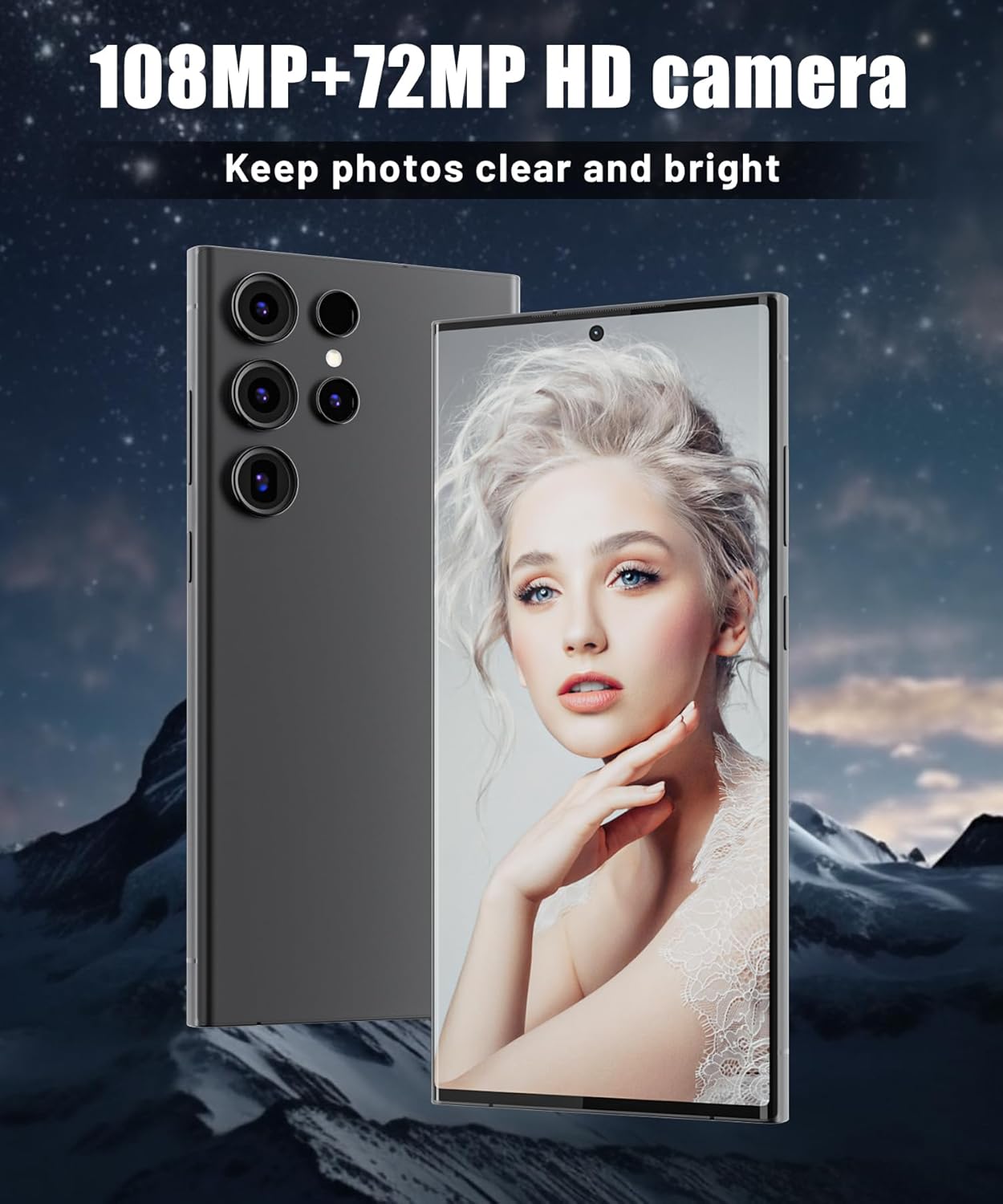 Unlocked Cell Phones,5G Smartphone,Android 13 Cell Phones,Snapdragon 8 Gen 3 with 8GB+256GB 6.8