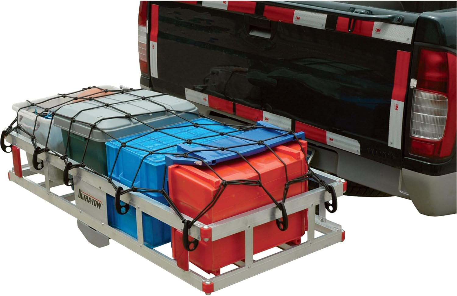 Ultra-Tow Aluminum Hitch Cargo Carrier- 500-Lb Capacity Silver 49inx22.5inx8inH