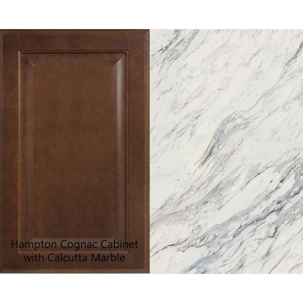 Hampton Bay 8 ft. Laminate Countertop Kit in Calcutta Marble with Valencia Edge
