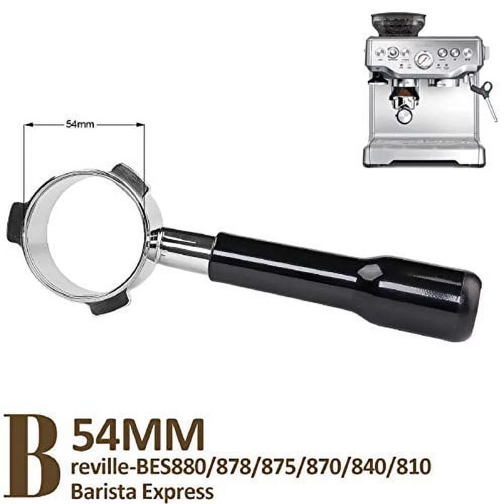 54mm Bottomless Portafilter for Breville Barista Express, BES870XL, BES870BSXL, BES878BSS, BES880BSS, BES840XL and More Breville Espresso Machine