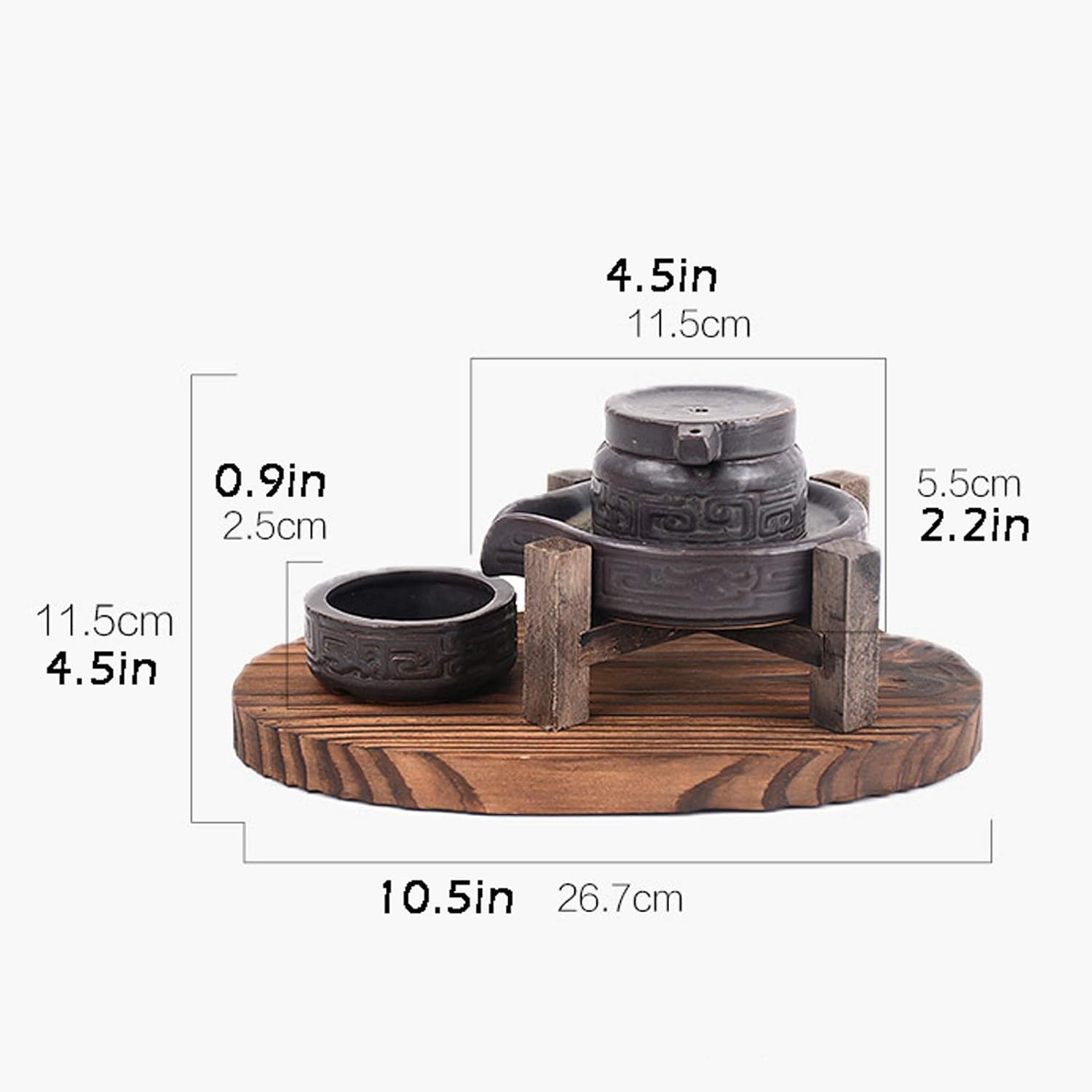Incense Holder Backflow Incense Holder Handmade Ceramic Incense Cones Censer Backflow Burner Porcelain Incense Holder Home Office Teahouse Decor Incense Burner