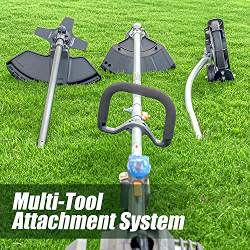 LawnMaster NPTGSP2517A No-Pull Gas Grass Trimmer with Electric Start 25cc 2 Cycle,17-Inch