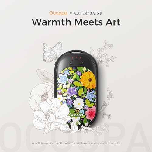 OCOOPA Magnetic Hand Warmers Rechargeable 2 Pack, Electric Handwarmers, Smart Heating UL Certified, 3-Settings,Portable Heater, Ultra Slim Pocket, Hunting Essentials, Gifts for Christmas Men, UT3 Lite