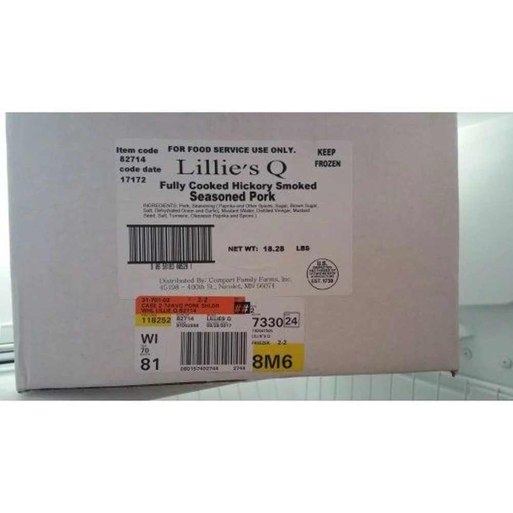 Lillies Q Seasoned Pork Shoulder, 14 Pound