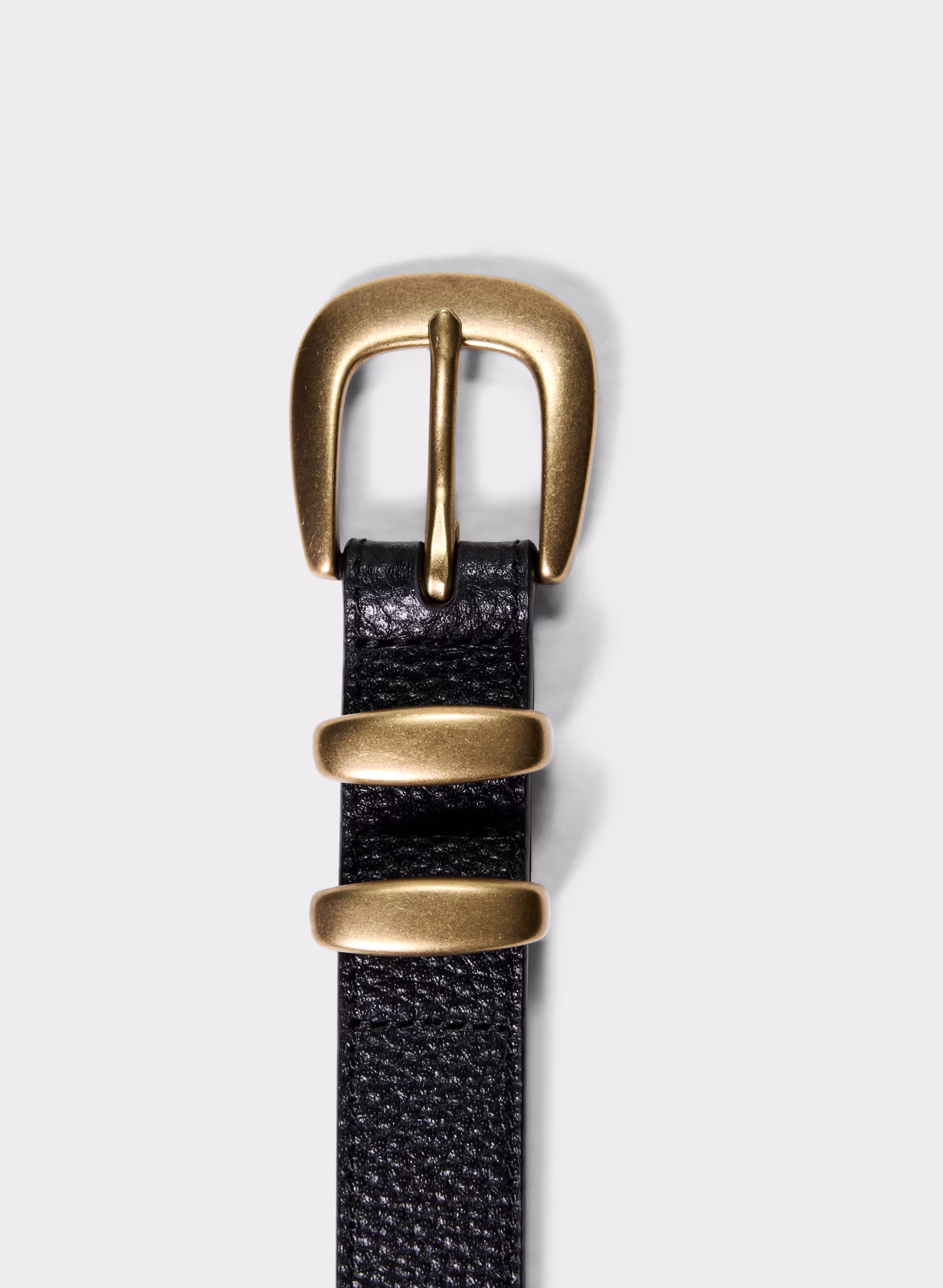 Legendary Solid Brass Leather Belt - ARITZIA OUTLET