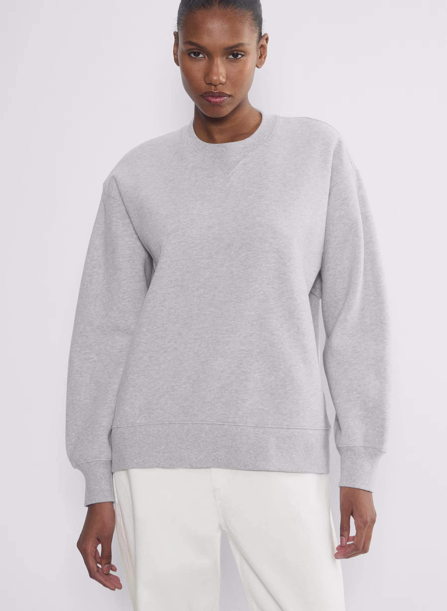 Cozy Sweatfleece Boyfriend Crew Sweatshirt - ARITZIA OUTLET