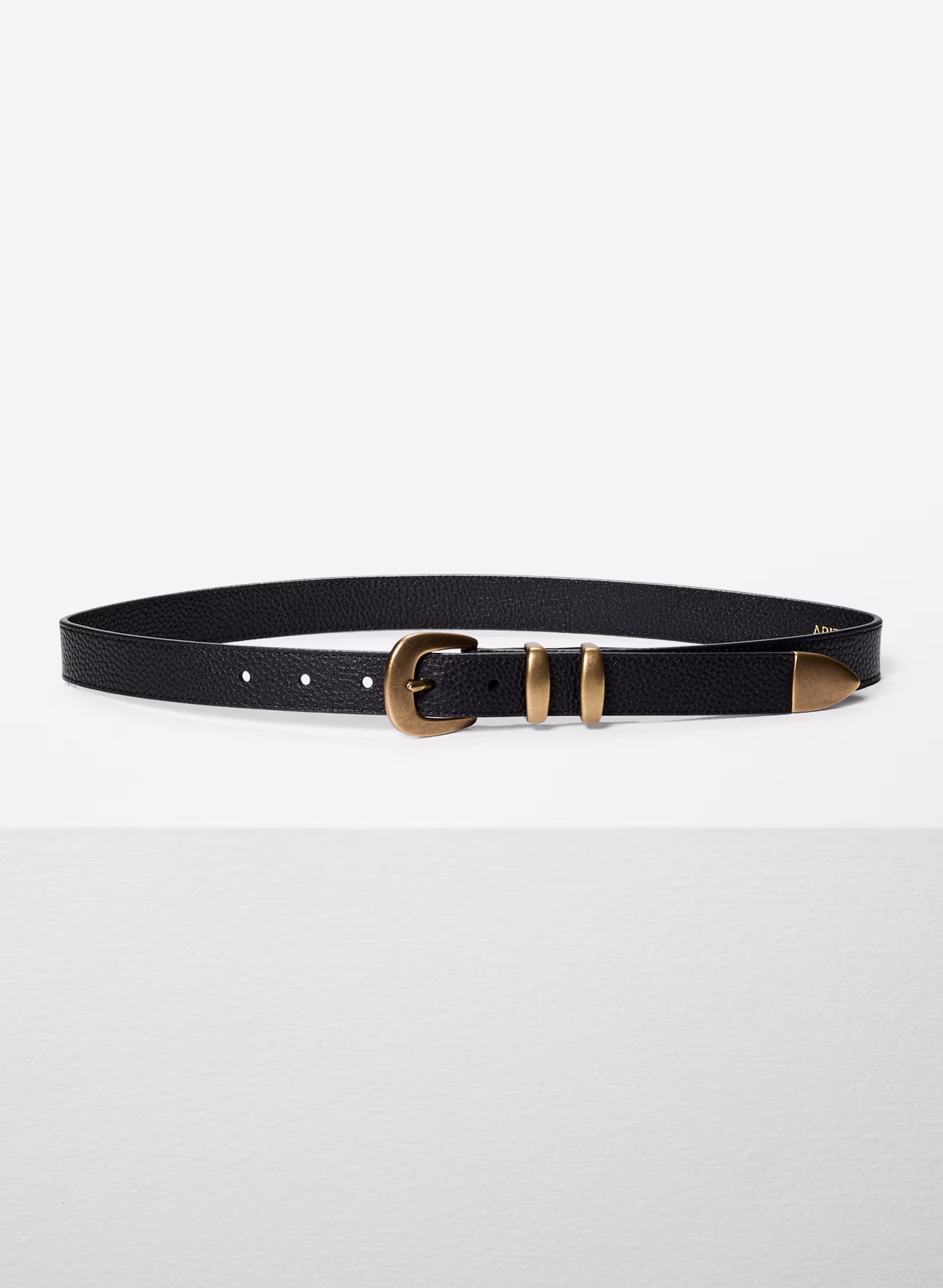 Legendary Solid Brass Leather Belt - ARITZIA OUTLET